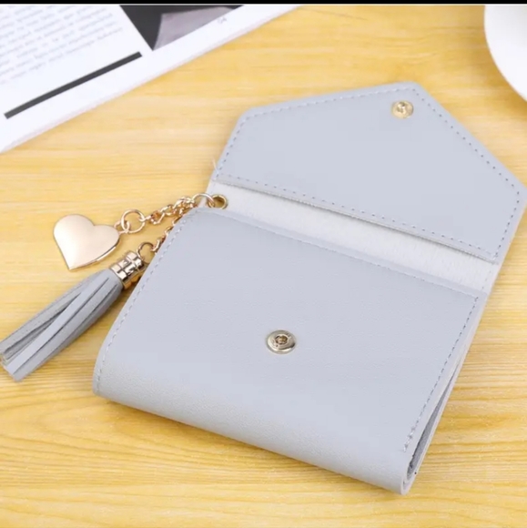 Cute Tassel Pendant Decor Wallet, Faux Leather Snap Wallet - Picture 9 of 14